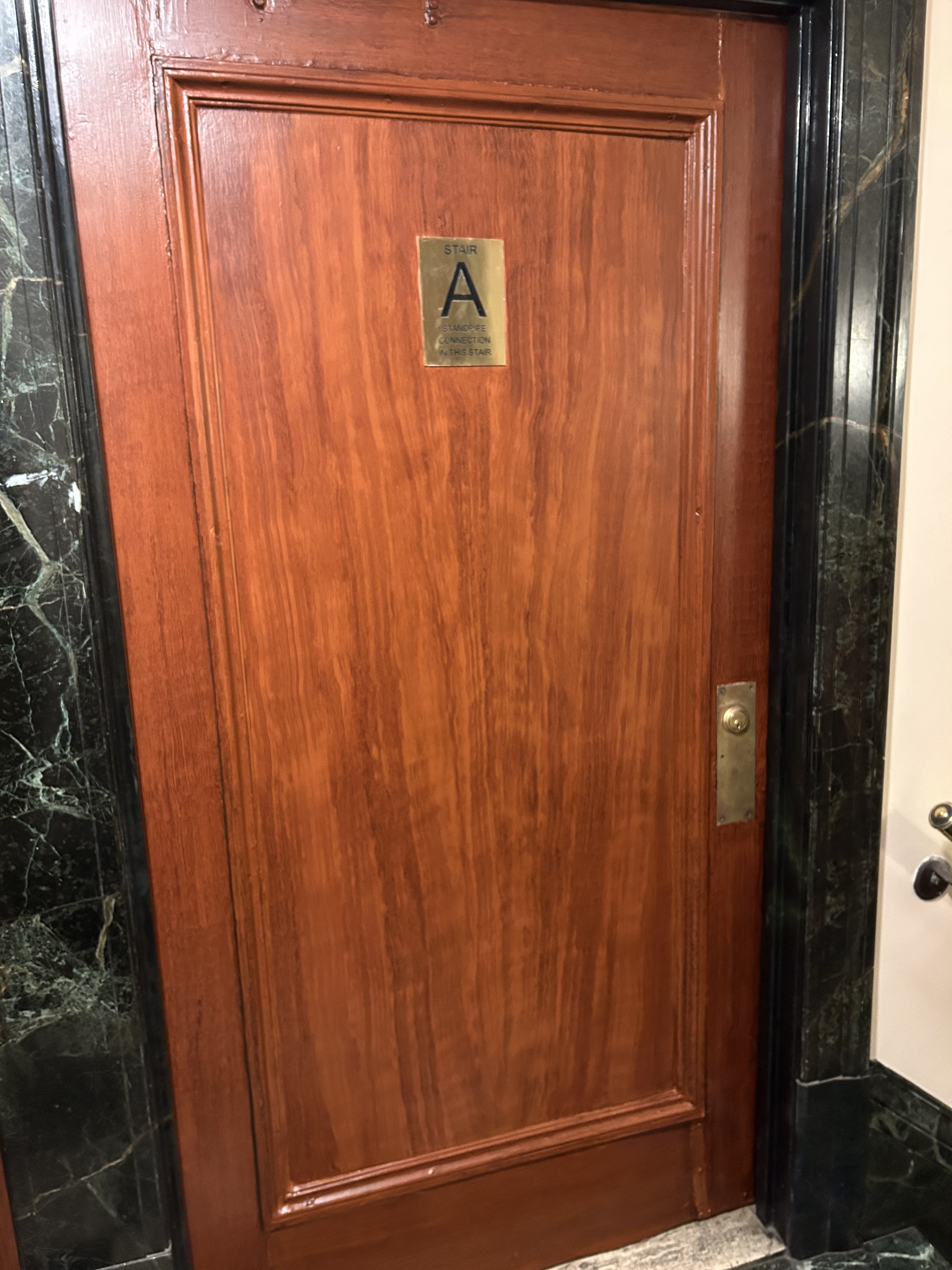 Stair door after restoration