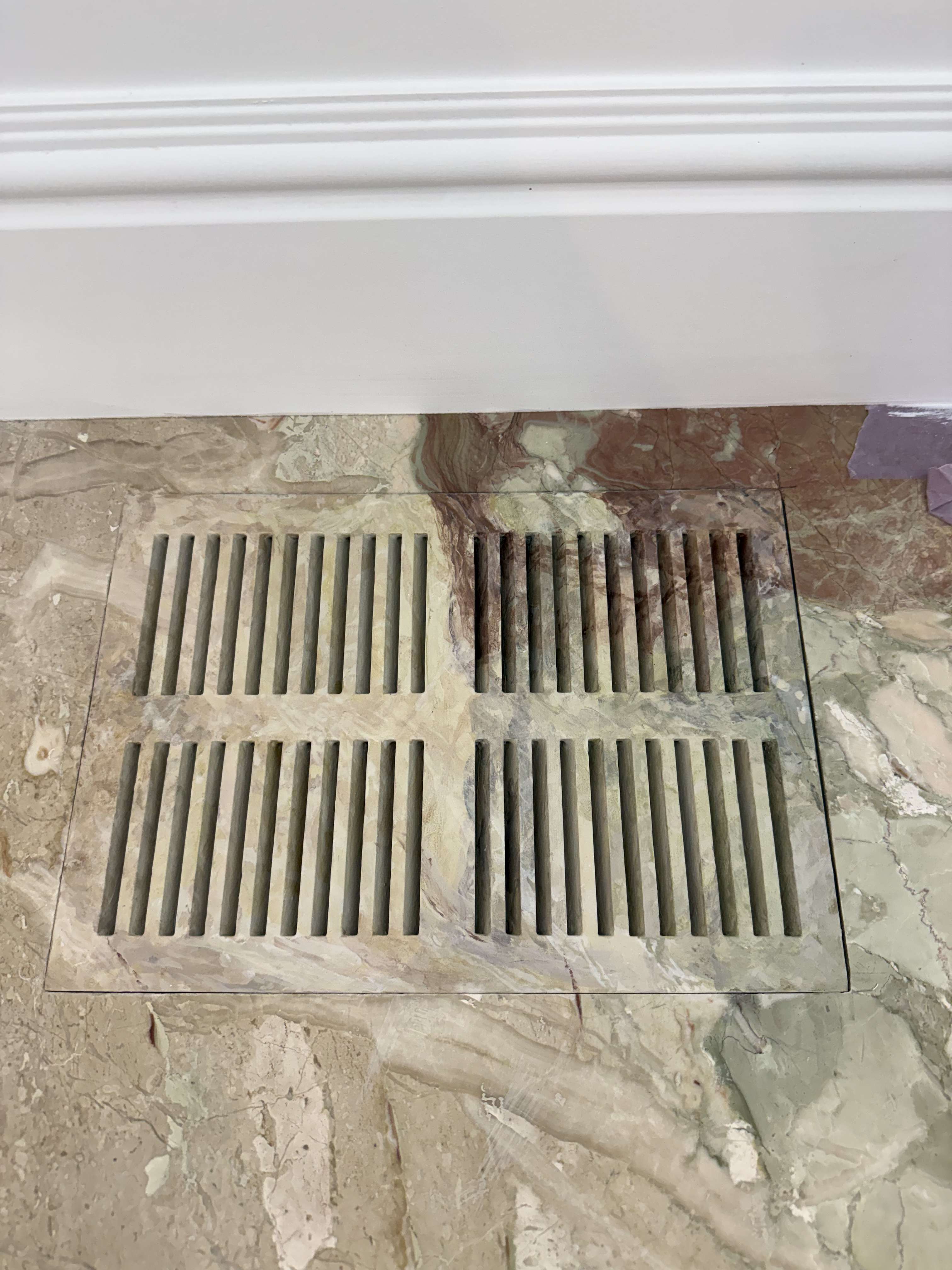 Vent grille after decorative painting