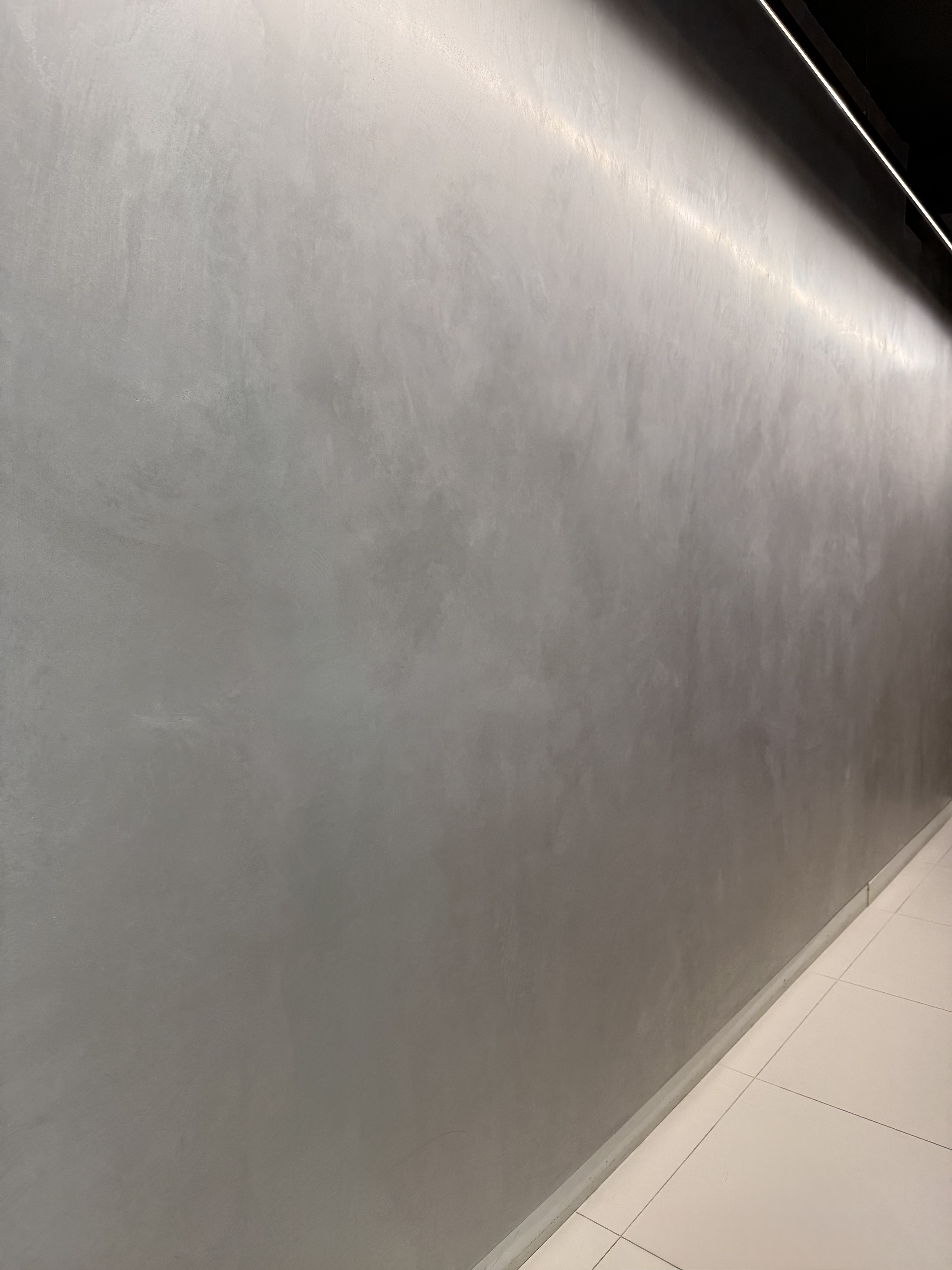 Gray wall after repair